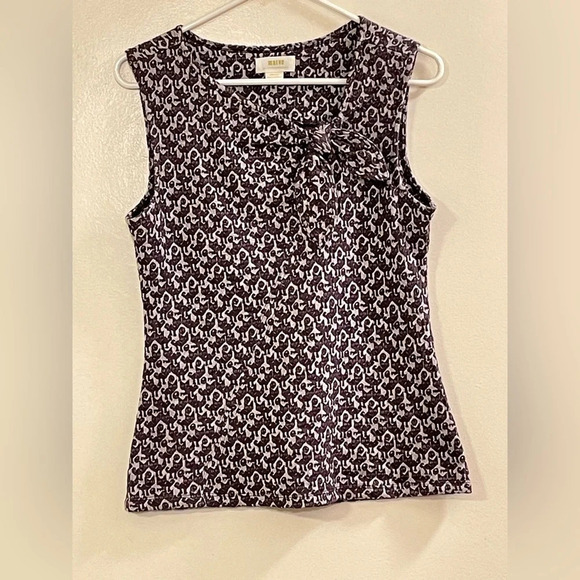 MAEVE by ANTHROPOLOGIE Tomcat Top in Black Motif - Picture 5 of 8